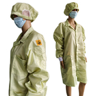 Gitter-Polyester ESD des Laborfabrik benutztes 2.5mm antistatisches Kleid für Cleanroom-Gelb
