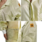 Gitter-Polyester ESD des Laborfabrik benutztes 2.5mm antistatisches Kleid für Cleanroom-Gelb