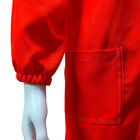 Reinraum Rot 5mm Gitter ESD Antistatischer Sicherheitsmantel mit 98% Polyester 2% Kohlenstofffaser