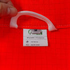 Reinraum Rot 5mm Gitter ESD Antistatischer Sicherheitsmantel mit 98% Polyester 2% Kohlenstofffaser