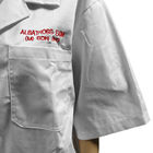 Staubdichte ESD-Arbeitsbekleidung Spandex-Manschetze Polyester Lint-freies Laborsmok für den Reinraum