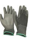 Weiße Polyurethan-Palme beschichtete statische Antihandschuh-nahtlosen Polyester-Zwischenlagen-Handschuh