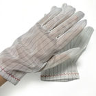 Antistatische Polyester-Handschuhe Streifen-Kohlenstoff Cleanroom ESD