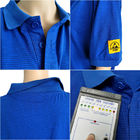 Sichere Kleidung Polo Shirt Antistatic ESD leitfähige Faser des kurzen Ärmels 4%