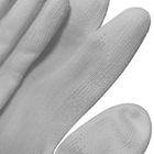 Weiße Polyester PU-Fingerspitze beschichtete Sicherheits-Funktions-Handschuh-Antibeleg