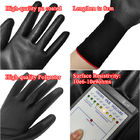 Verlängern Sie statisches beschichtete Handschuh-Antipolyester schwarze ESD-PU-Palme
