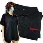 Leitfähige Faser schwarze Streifen ESD-T-Shirts Unisex-96% Baumwolle4%