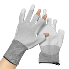3 Finger halbe PU Palmfit beschichtete Schutzhandschuhe, die Industrie weißes verwenden