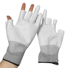 3 Finger halbe PU Palmfit beschichtete Schutzhandschuhe, die Industrie weißes verwenden