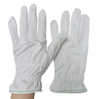 Weiße weiche waschbare Polyester-Arbeits-Handschuhe fusselfrei