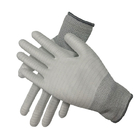 Polyester beschichtete statische PU-Antipalme ESD-Handschuhe für elektronische Industrie