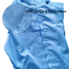 Flüssiges abstoßendes statisches Steuerreinraum ESD-Polyester-Gewebe mit 5mm Kohlenstoff-Streifen