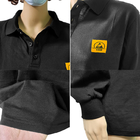 Langärmliges POLO Shirt With ESD Symbol ESD trifft Kleidstandard-en 61340-5-1