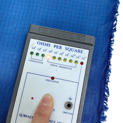 100D Klebstoff ESD Antistatisches gestreiftes Seidengewebe Selbstklebstoff Polyesternetz Anti-statisches Gewebe