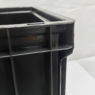Esd Anti-statische Umschlagskiste Große schwarze Autoteile Spritzgießende Kunststoffkiste Anti-statische Kunststoffkiste