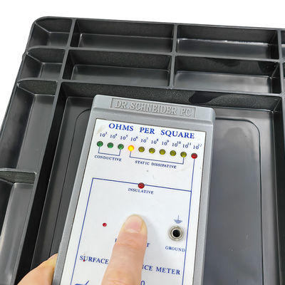 600*400*230mm Schwarze ESD Antistatische Kunststoffbox Elektronische Teile Box Antistatische Box für die Elektronikindustrie