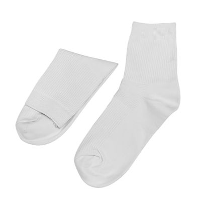 Hochwertige weiße Staubfreie Baumwolle Schweiß absorbierende antibakterielle Socken Reinraumsocken mit elastischem Verschluss