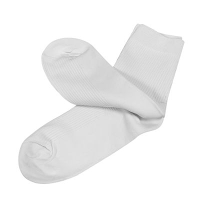 Hochwertige weiße Staubfreie Baumwolle Schweiß absorbierende antibakterielle Socken Reinraumsocken mit elastischem Verschluss