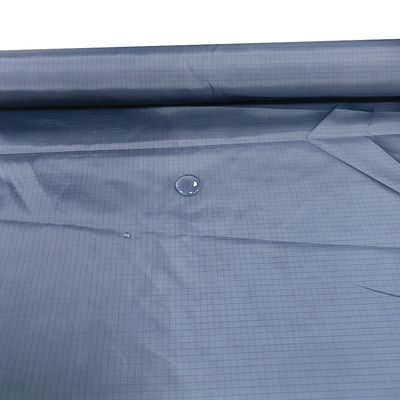 Blau Wasserdicht 98% Polyester+2% Leitfaser ESD Antistatisches Gewebe für Reinraumbekleidung
