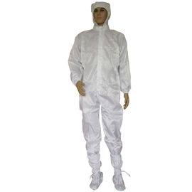 Reißverschluss-Schließungs-Polyester ESD-Overall mit Haube 98% HAUSTIER 2% leitfähiger Faser