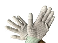 Palme PVC punktierte Art statische Handhandschuhe PU-Antispitzen-überzogenes gestreiftes Nylon