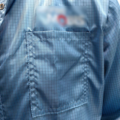 Reinraum-ESD-Antistatische Jacke mit Lapel-Zipper-Weißnetzrücken-Anti-statische Laborjacke