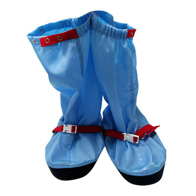 Reinraum Blau Anti-statische Arbeitsstiefel 5 mm Streifen ESD Stoff Lange Stiefel