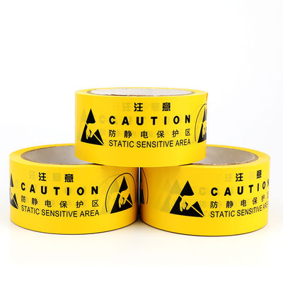 Gelbes ESD-Anti-statisches Warnband Chinesisch oder Englisch Kennzeichnungsband Schutzzone PVC-Bodenband