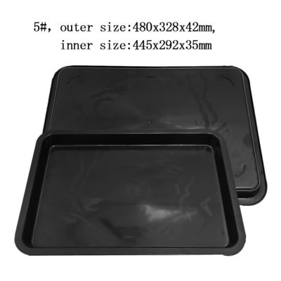 480x328x42mm Anti-statische Quadratschüssel Schwarz Plastikquadratbecken ESD Umsatzkasten Elektronische Teile Materialkaste Speicher Plastikschüssel