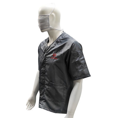 Graue Sommerjacke mit kurzem Ärmel