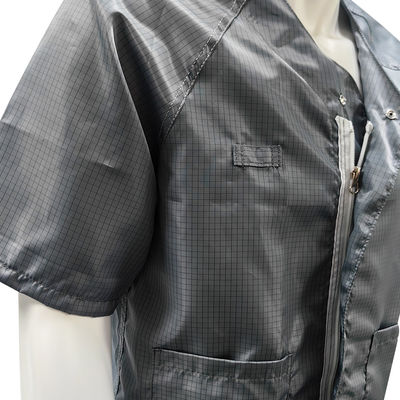 Graue Sommerjacke mit kurzem Ärmel