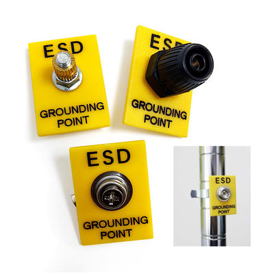 ESD-Erdanlage 1x10 mm Stecker gelber Erdungssteckdose