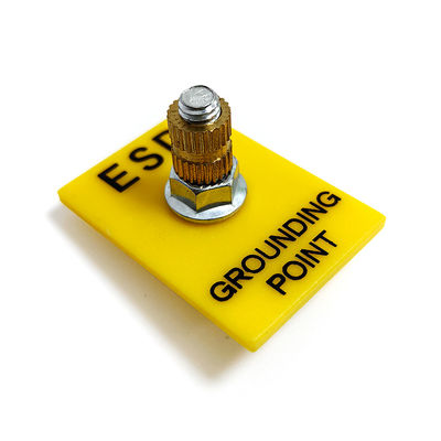 ESD-Erdanlage 1x10 mm Stecker gelber Erdungssteckdose