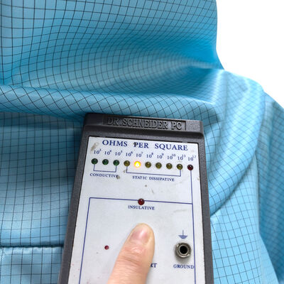 Blauer dreidimensionaler antistatischer Overall mit Kapuze und Maske