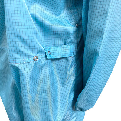 Blauer dreidimensionaler antistatischer Overall mit Kapuze und Maske