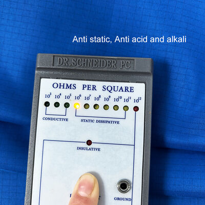 Blue ESD Anti Static Acid Alkali Dust-Free Clothing Protective Clothing Fabric