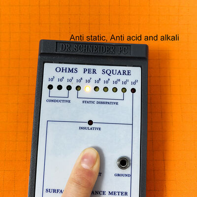 Orange ESD Staubfreier Stoff mit antistatischer Säure- und Alkalibeständigkeit