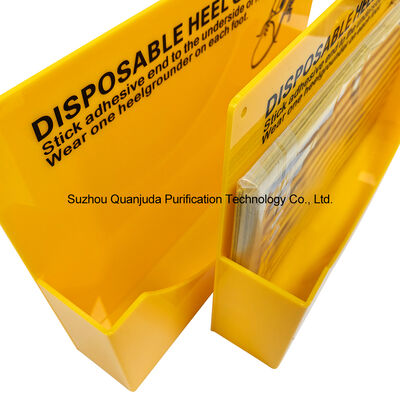 Yellow Plastic Disposable Heel Strap Storage Box