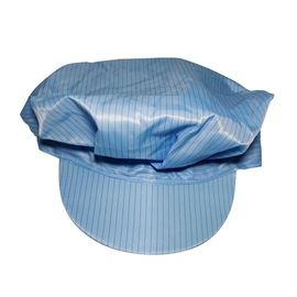 Weiße blaue gelbe statische Esd-Antikappen-staubfreie Polyester-Gewebe-Größe S/M/L/XL
