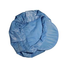 Weiße blaue gelbe statische Esd-Antikappen-staubfreie Polyester-Gewebe-Größe S/M/L/XL