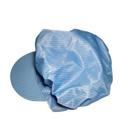 Weiße blaue gelbe statische Esd-Antikappen-staubfreie Polyester-Gewebe-Größe S/M/L/XL