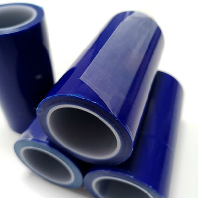 Weißes blaues Cleanroom 18m Wegwerf-PET klebrige Fussel-Rolle