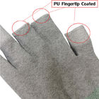 Polyester antistatische Finger-halbe Arbeit PU Coatd ESD-Handschuh-3 für Industrie
