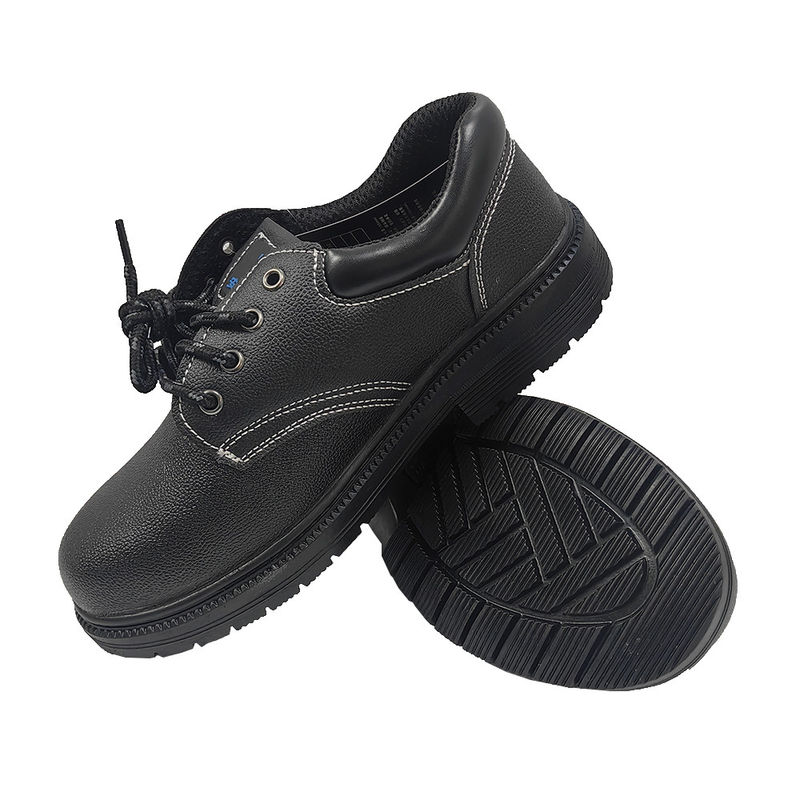 Unisex Schuhen für Bauarbeiter mit niedrigem Schnitt aus Stahl Mittelsohl Gummi-Stahl-Zehen Leder-Oberschuhen