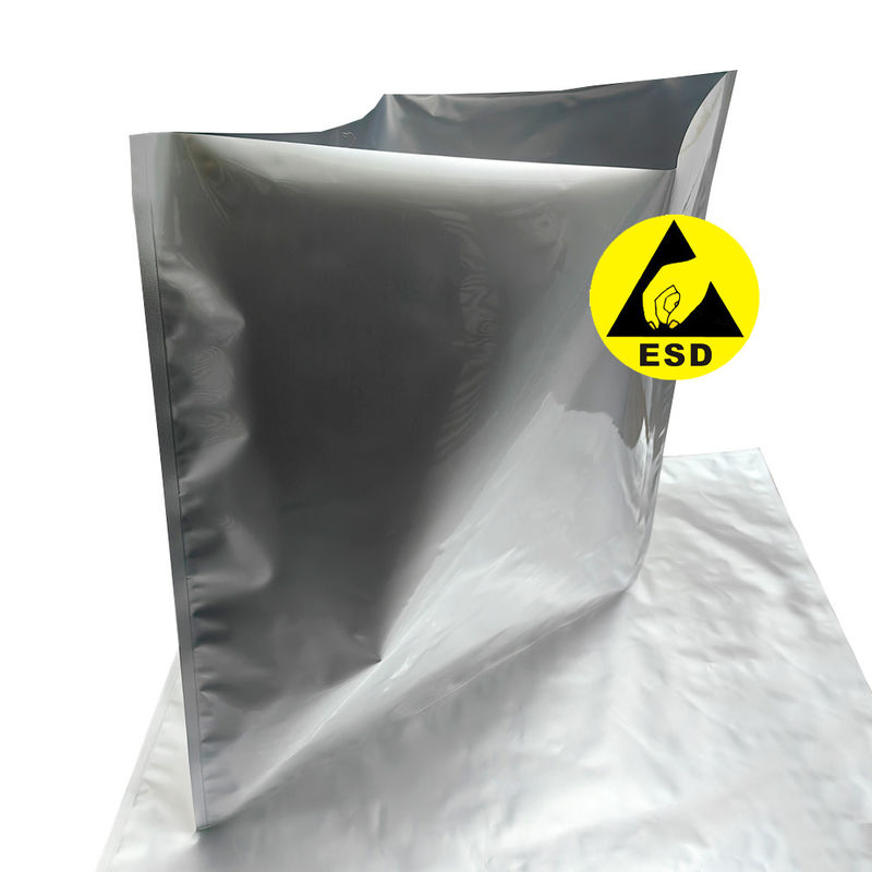 60*60cm ESD Flachmuntsäcke aus Aluminiumfolie Wärmesiegelte wasserdichte antistatische Verpackungsschutzbeutel