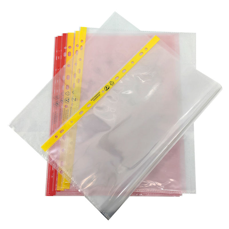 11 Löcher Rosa oder Gelb Reinraum Aktenbeutel A4 A3 Staubfreier ESD-Anti-statischer Dokumentenbeutel