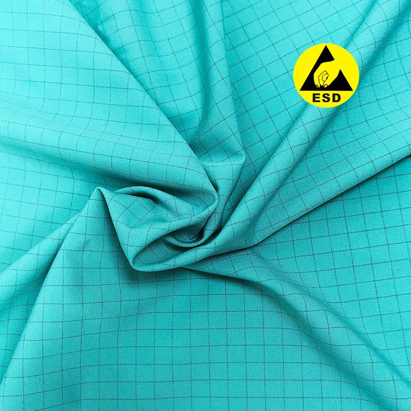 ESD Antistatisches 7mm Gittergewebe 98% Polyester+2% leitfähiges Kohlenstoffgewebe für ESD-Kleidung