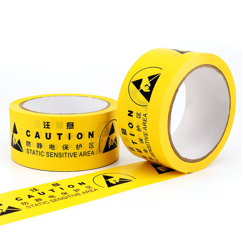 Gelbes ESD-Anti-statisches Warnband Chinesisch oder Englisch Kennzeichnungsband Schutzzone PVC-Bodenband