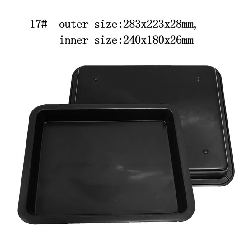 283x223x28mm Schwarz Kunststoff Quadrat Tray Anti-statische Tray Teile Box Umsatzbox Pp Gummi Tray Klassifizierung Material Box Quadrat Basin Leitrahmen