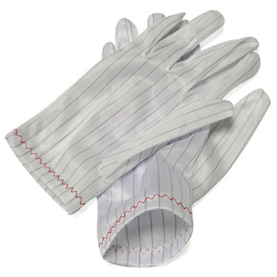 Antistatische Polyester-Handschuhe Streifen-Kohlenstoff Cleanroom ESD
